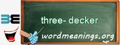 WordMeaning blackboard for three-decker